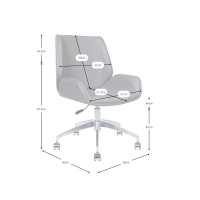 Nordic Sedia da ufficio Colors | Similpelle e base cromata