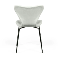 Sedia da pranzo Seven in ecopelle vintage | Design industriale moderno