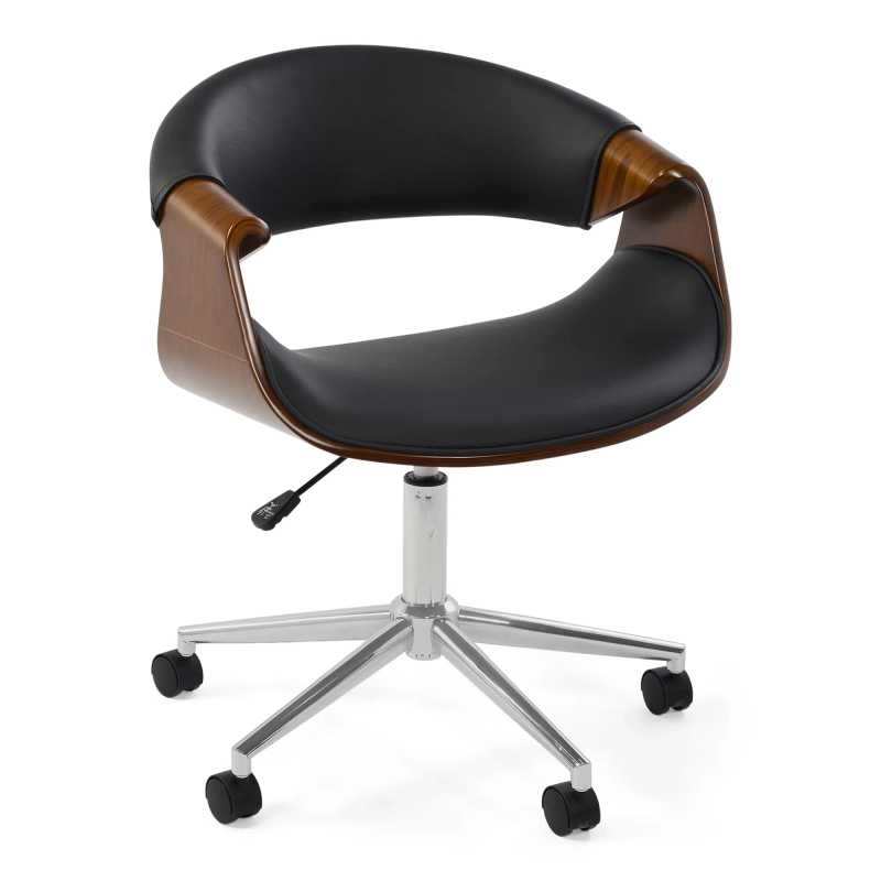 Sedia da ufficio Burrow S in noce | Design Mid-Century regolabile