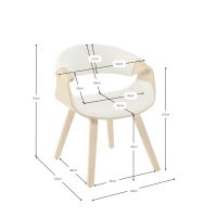Burrow Sedia da pranzo in legno di acero Z | Design imbottito “ Nordic ”