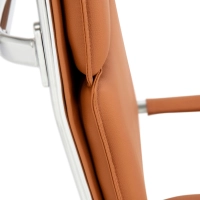 Sedia da ufficio Studio con schienale alto | Sedia da scrivania ergonomica in ecopelle