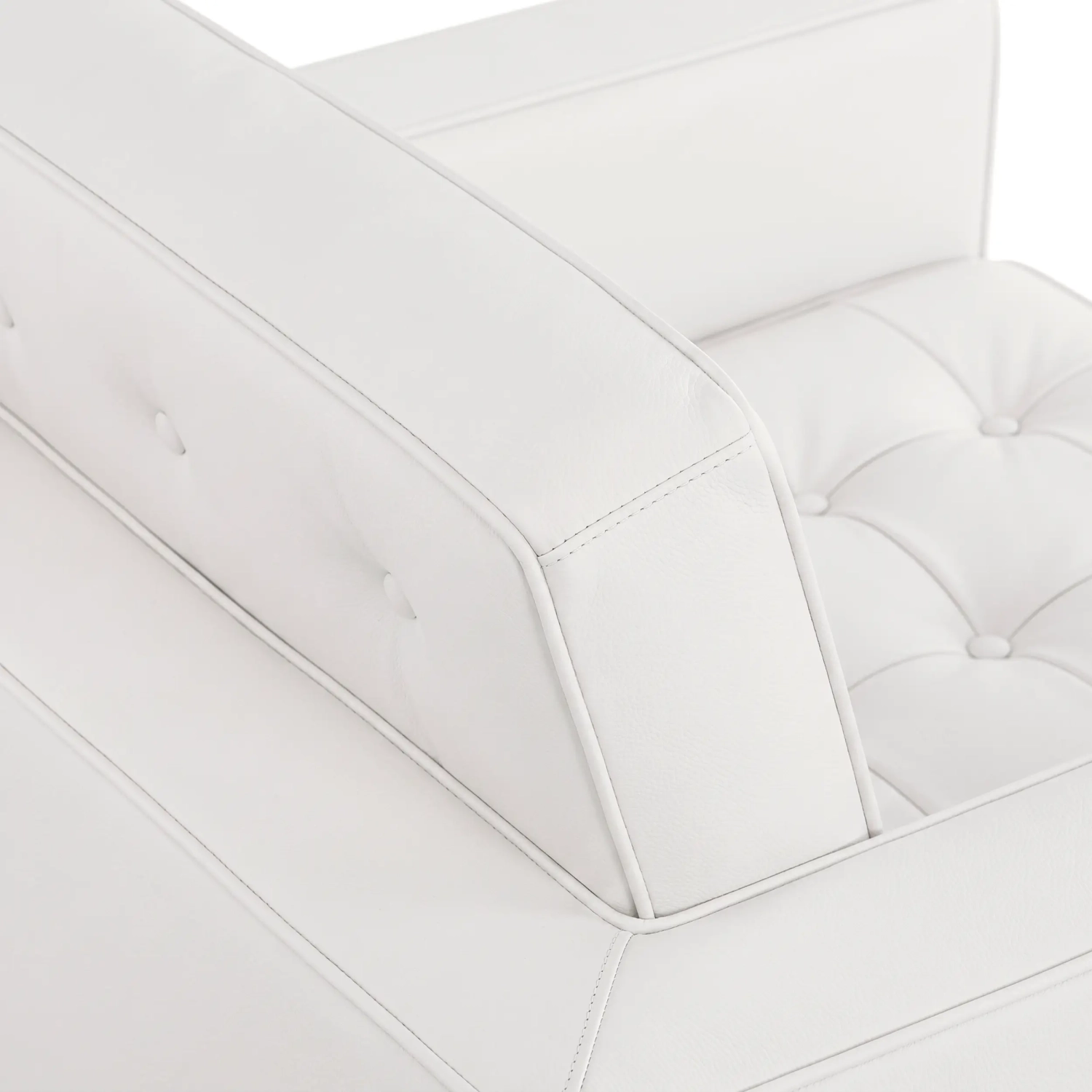 Divano monoposto Venice in vera pelle | Florence Design ispirato a Knoll