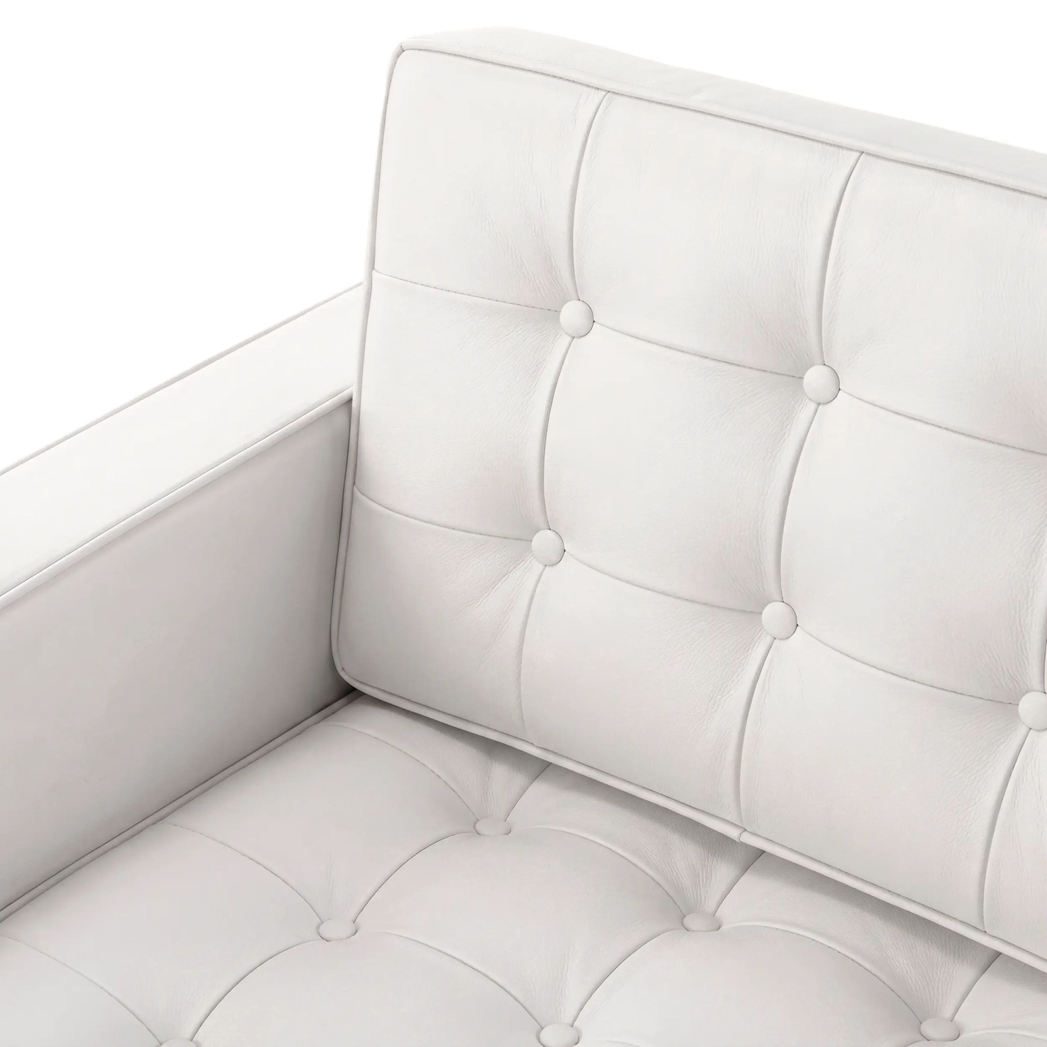 Divano monoposto Venice in vera pelle | Florence Design ispirato a Knoll