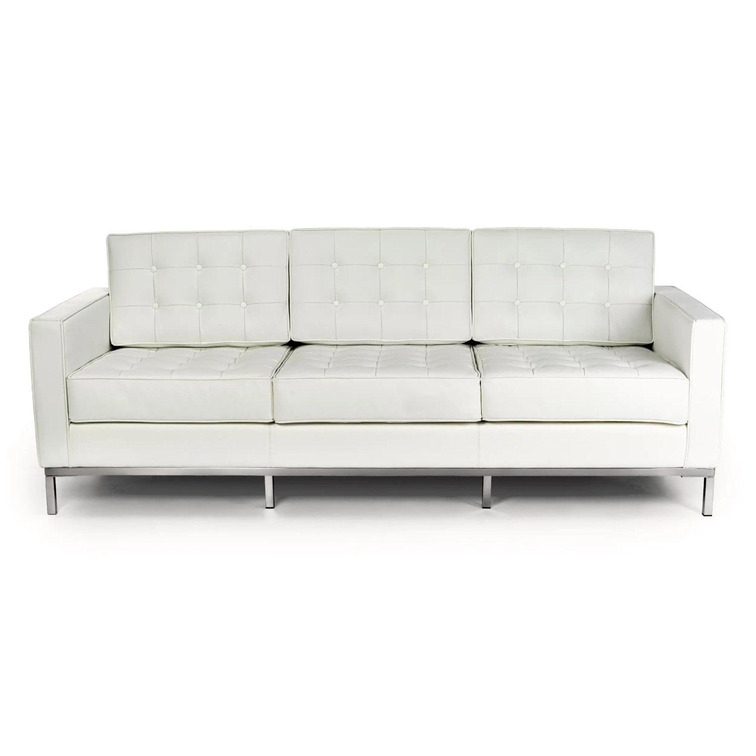 Venice divano a 3 posti in pelle italiana | Florence Design ispirato a Knoll