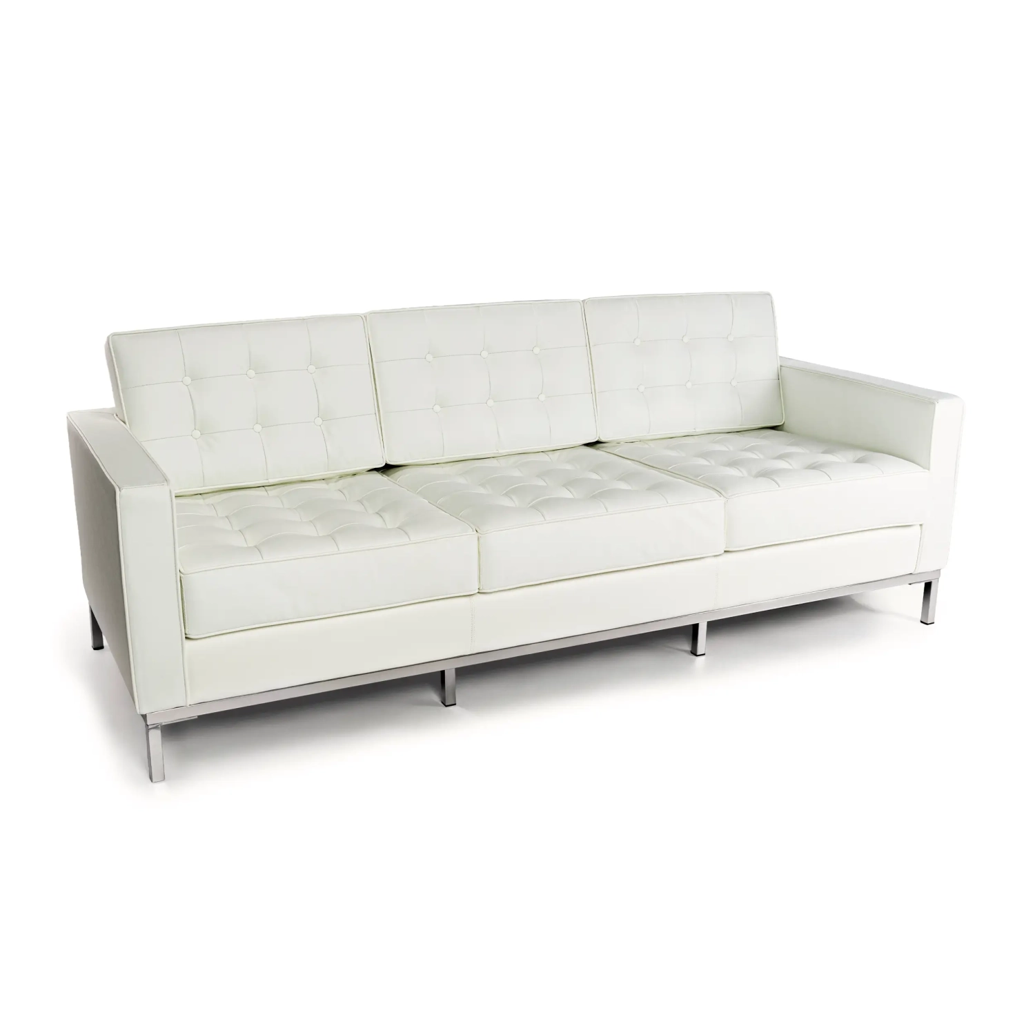 Venice divano a 3 posti in pelle italiana | Florence Design ispirato a Knoll
