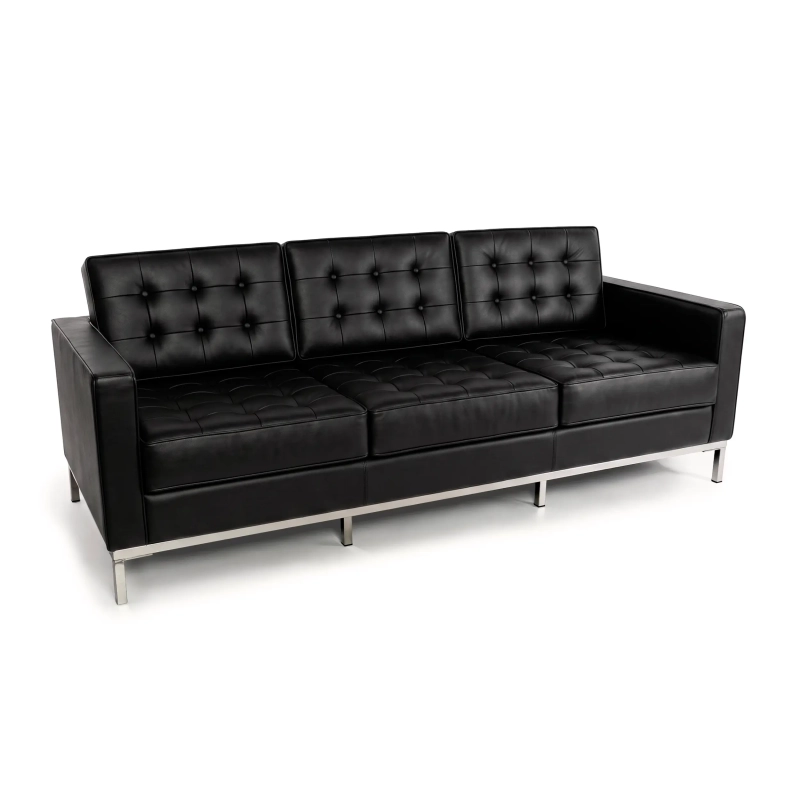 Venice divano a 3 posti in pelle italiana | Florence Design ispirato a Knoll