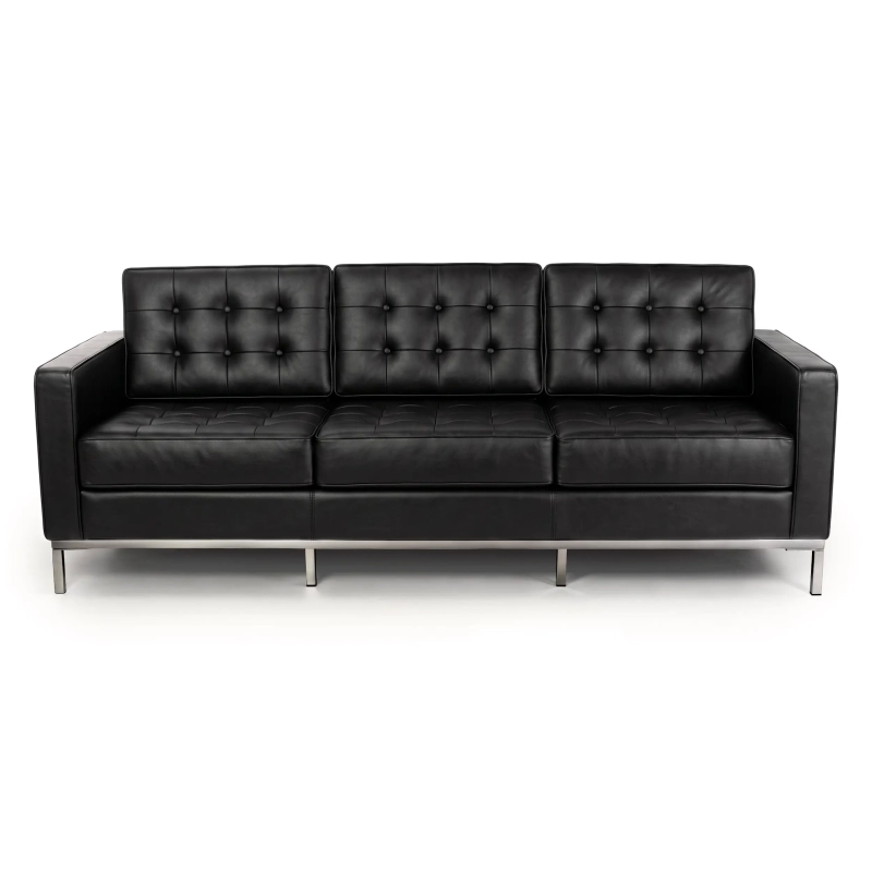 Venice divano a 3 posti in pelle italiana | Florence Design ispirato a Knoll