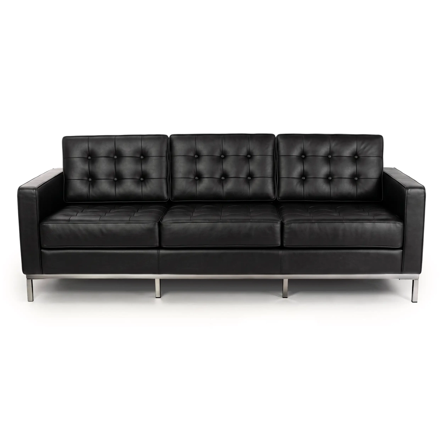 Venice divano a 3 posti in pelle italiana | Florence Design ispirato a Knoll