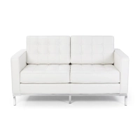 Venice divano a 2 posti in pelle italiana | Florence Design ispirato a Knoll