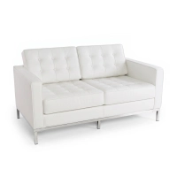 Venice divano a 2 posti in pelle italiana | Florence Design ispirato a Knoll