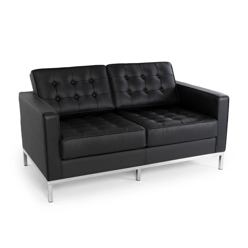 Venice divano a 2 posti in pelle italiana | Florence Design ispirato a Knoll