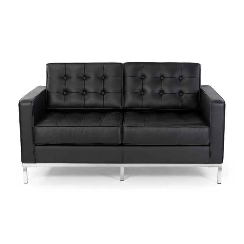 Venice divano a 2 posti in pelle italiana | Florence Design ispirato a Knoll