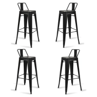 Set di 4 sgabelli da bar in stile industriale " Bistro ", altezza 76 cm - Mueble Design
