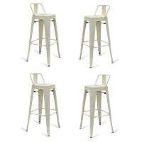 Set di 4 sgabelli da bar in stile industriale " Bistro ", altezza 76 cm - Mueble Design
