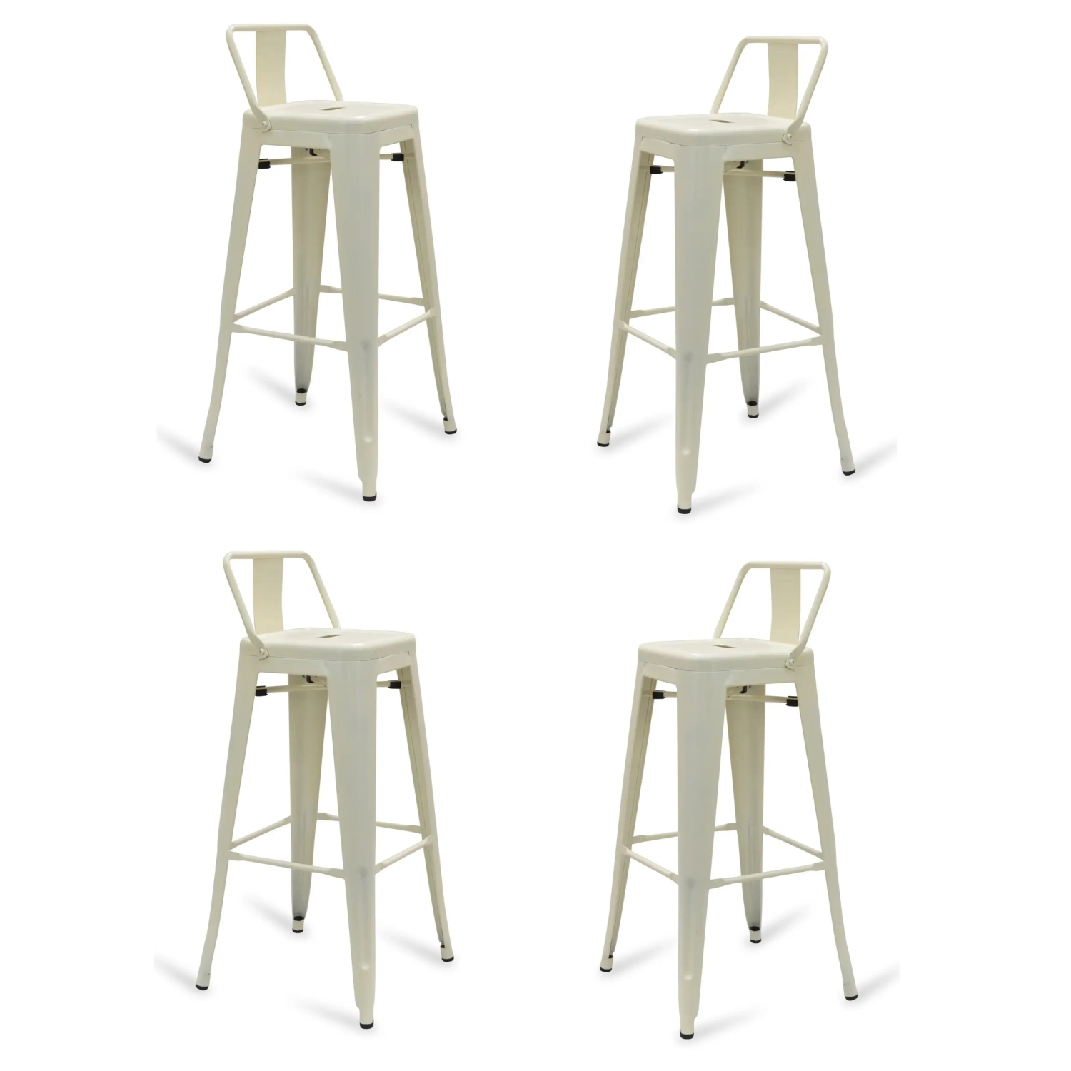 Set di 4 sgabelli da bar in stile industriale " Bistro ", altezza 76 cm - Mueble Design