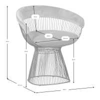 Sedia Albert imbottita - Sedie imbottite in velluto - mobilie Design