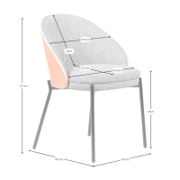 Sedia nordica Earth con cuscino in cotone – Mobilie Design
