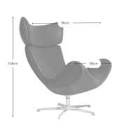 Ispirazione Imola Chair con poggiapiedi - Poltrone Mobilie Design