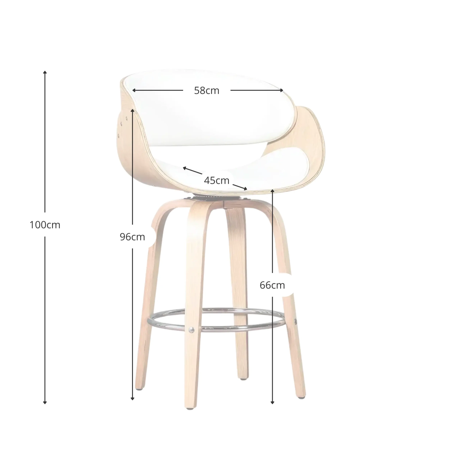 Sgabello Burrow con cuscino in similpelle - Sgabelli in legno - Mobilie design