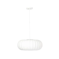 Lampada a sospensione in tessuto bianco Ø 45 cm con design a segmenti Kyoto