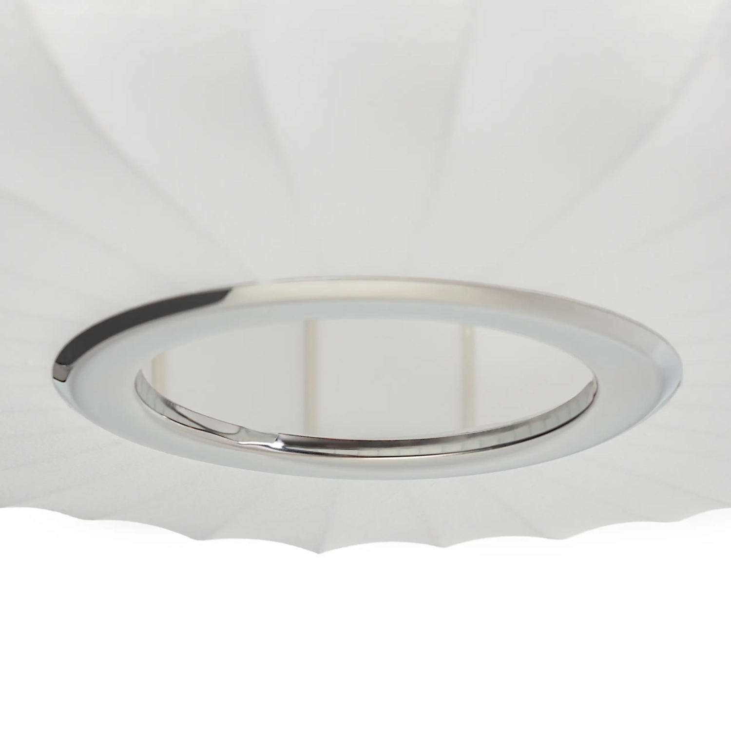 Lampada a sospensione in tessuto bianco Ø 45 cm con design a segmenti Kyoto