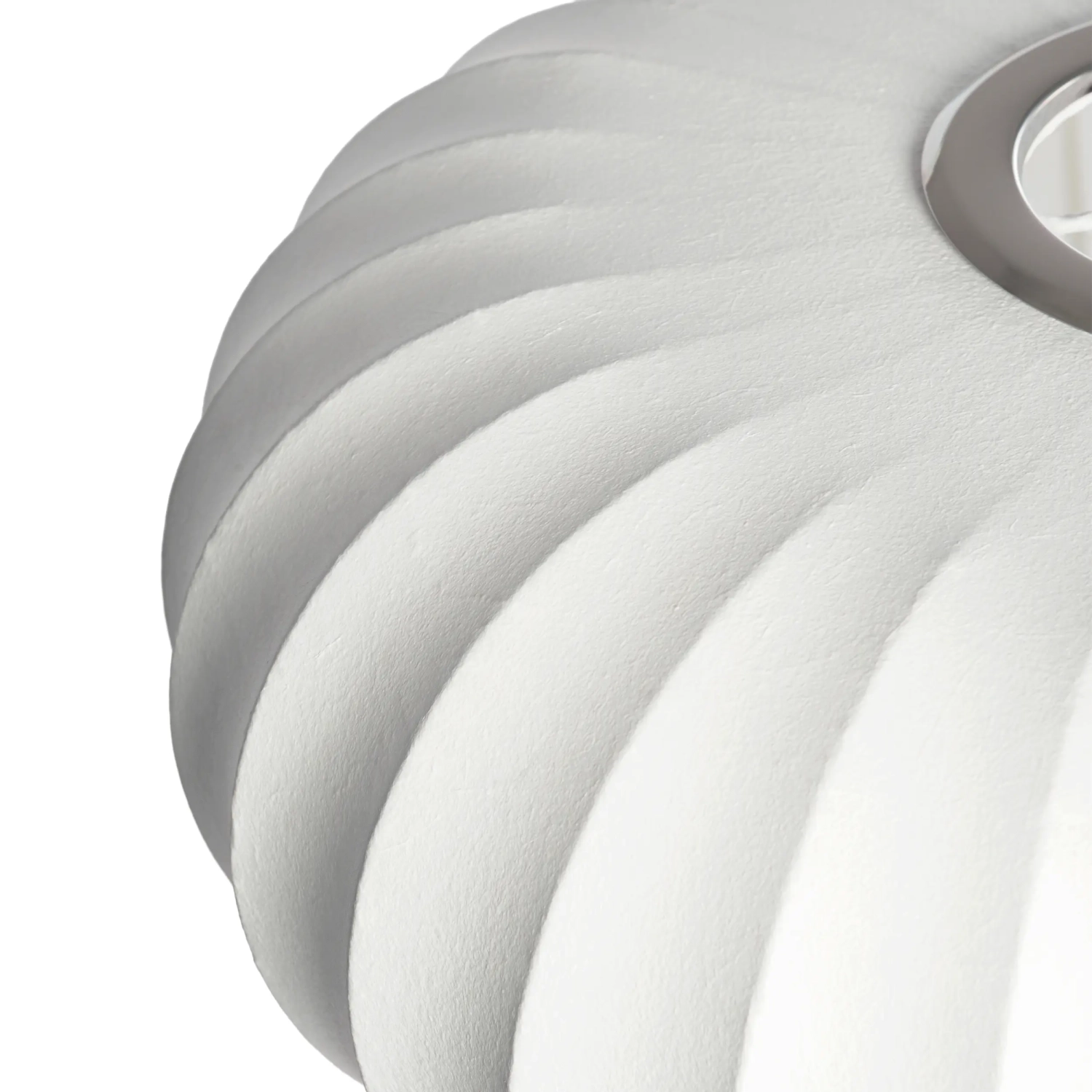 Lampada a sospensione in tessuto bianco Ø 45 cm con design a segmenti Kyoto