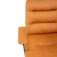 Sedia da ufficio rivestita in similpelle marrone - Mobilie Design