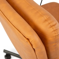 Sedia da ufficio rivestita in similpelle marrone - Mobilie Design