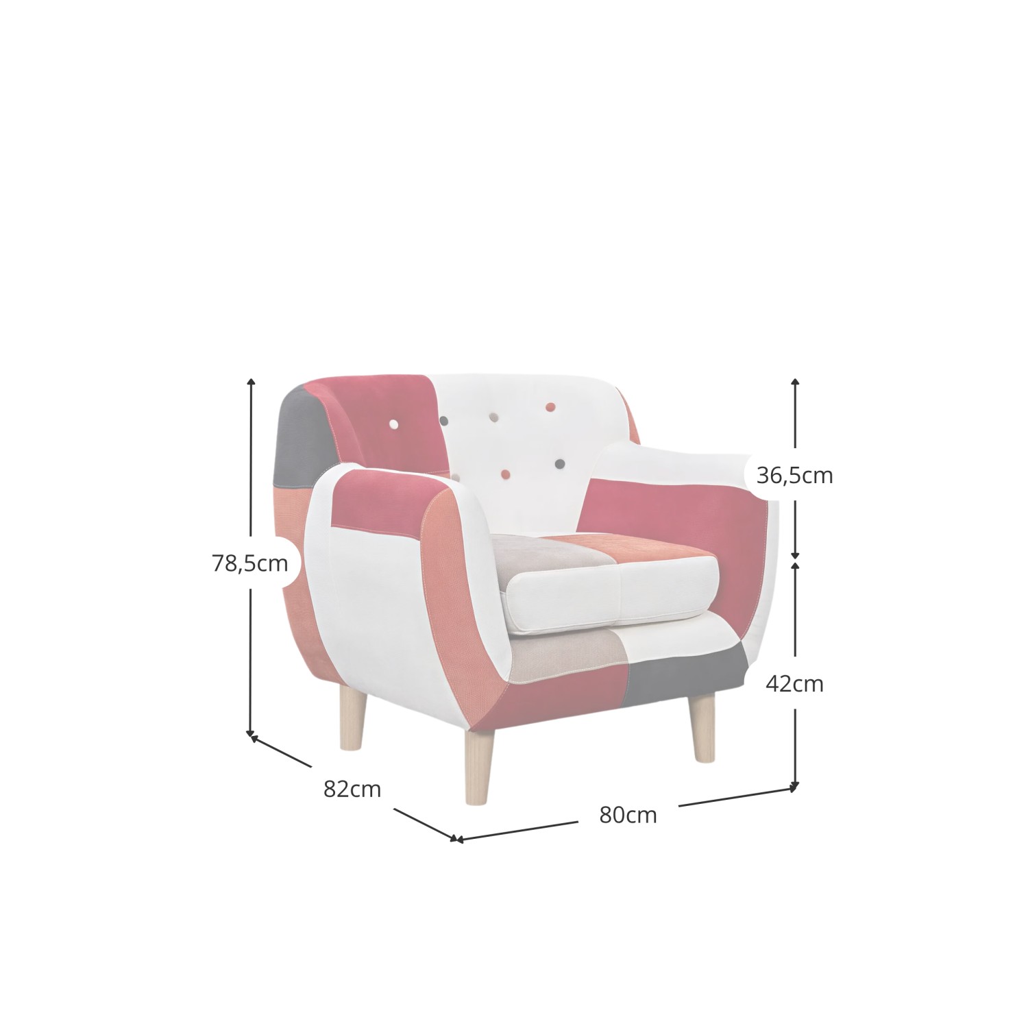 Divano Club imbottito Patchwork - Divani Patchwork - Mobilie Design