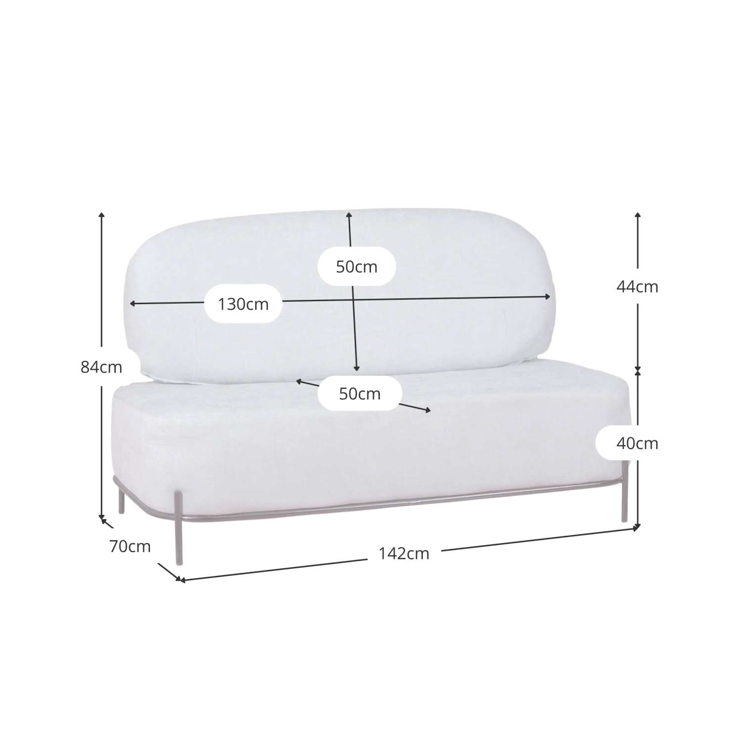 Divano 2 posti Economico Clair - Divani design - Mobilie Design