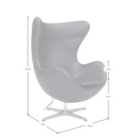 Ispirazione di Egg Chair di Pelle - Poltrona da Disegno Premium - Mobilie Design