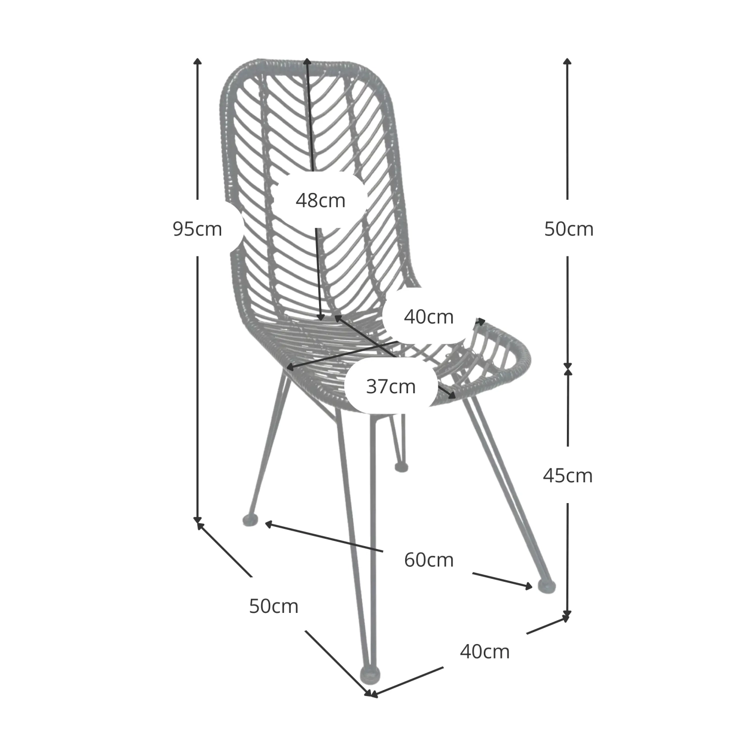 Sedia in rattan Le Midi per esterno - Sedie in rattan - Mueble Design
