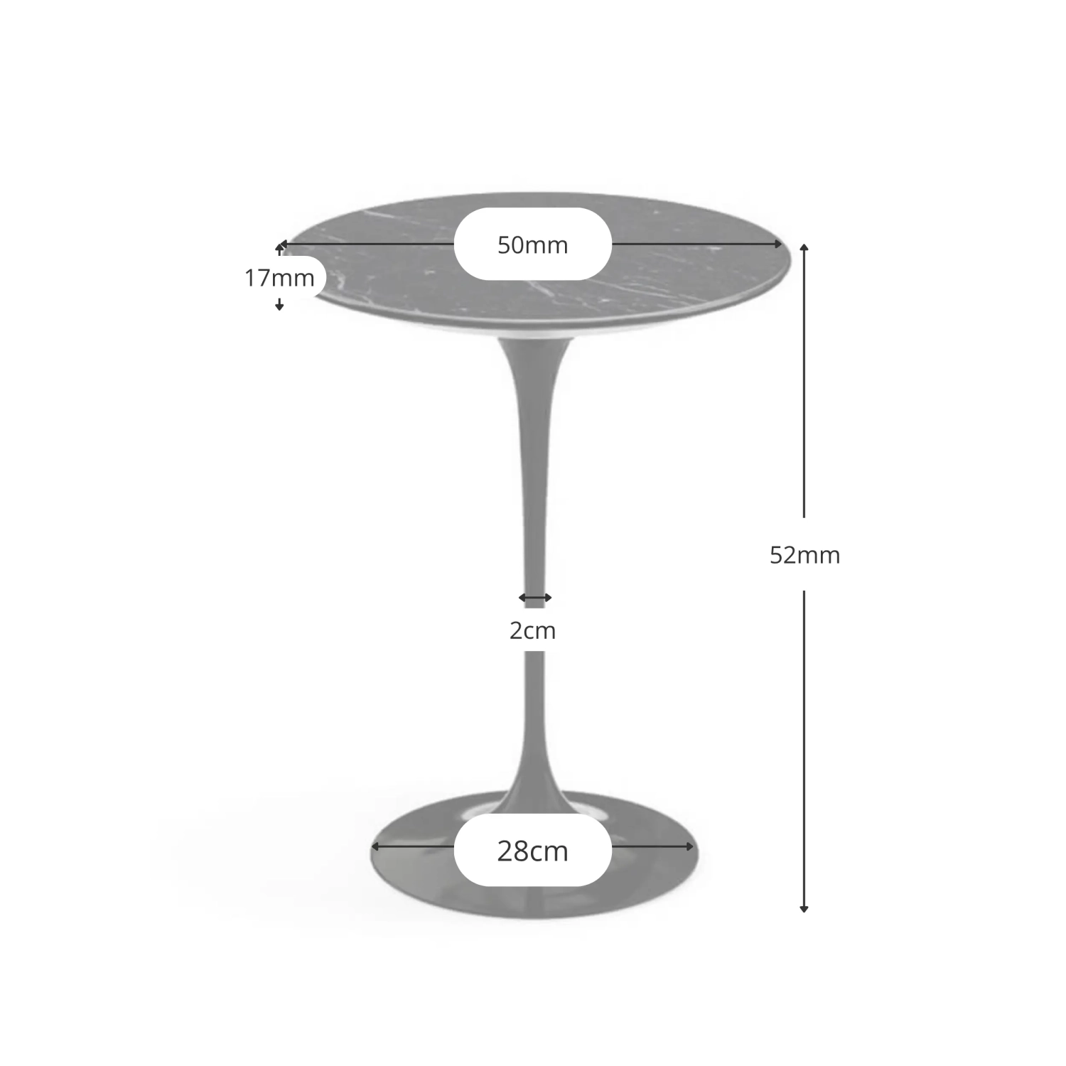 Tulip Side Table - Marble Side Tables - Mobilie Design