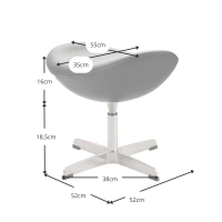 Ispirazione di Ottoman Egg Chair di Pelle - Poltrona da Disegno Premium - Mobilie Design