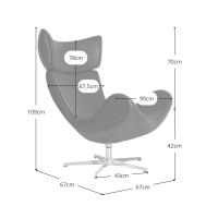 Ispirazione Imola Chair con poggiapiedi - Poltrone Mobilie Design