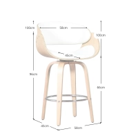 Sgabello Burrow con cuscino in similpelle - Sgabelli in legno - Mobilie design