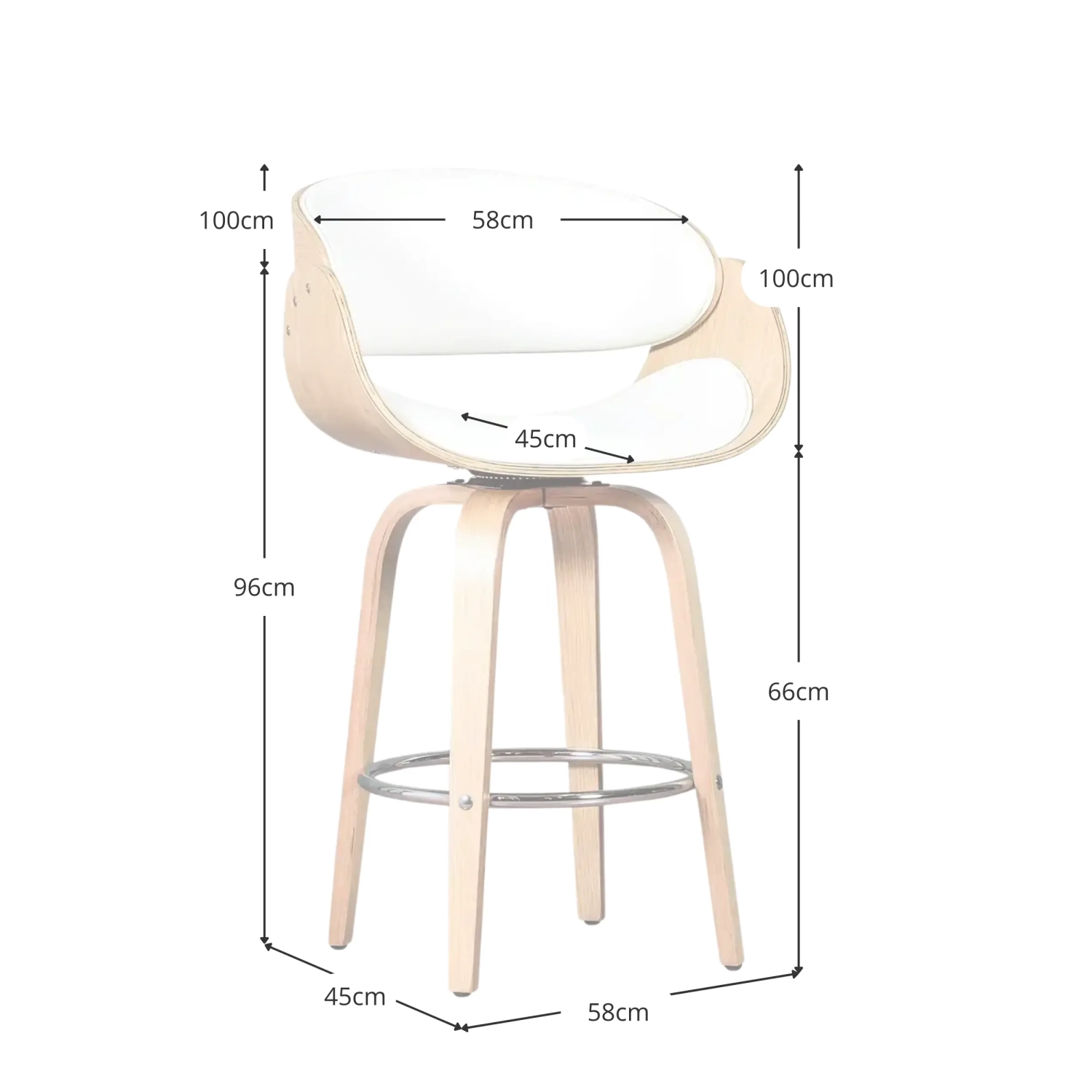 Sgabello Burrow con cuscino in similpelle - Sgabelli in legno - Mobilie design