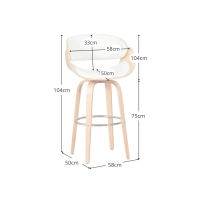 Sgabello Burrow con cuscino - Sgabelli in legno - Mobilie design