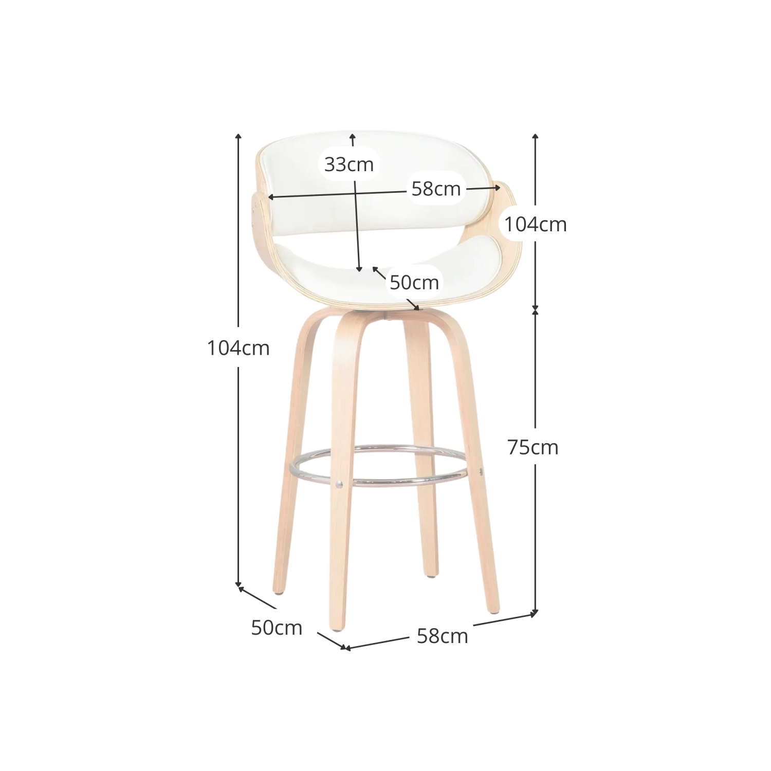 Sgabello Burrow con cuscino - Sgabelli in legno - Mobilie design