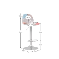 Sgabello patchwork regolabile - Sgabelli da bar - Mueble Design