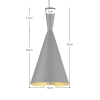 Lampada da soffitto Tall | Design ispirato a Tom Dixon in alluminio nero