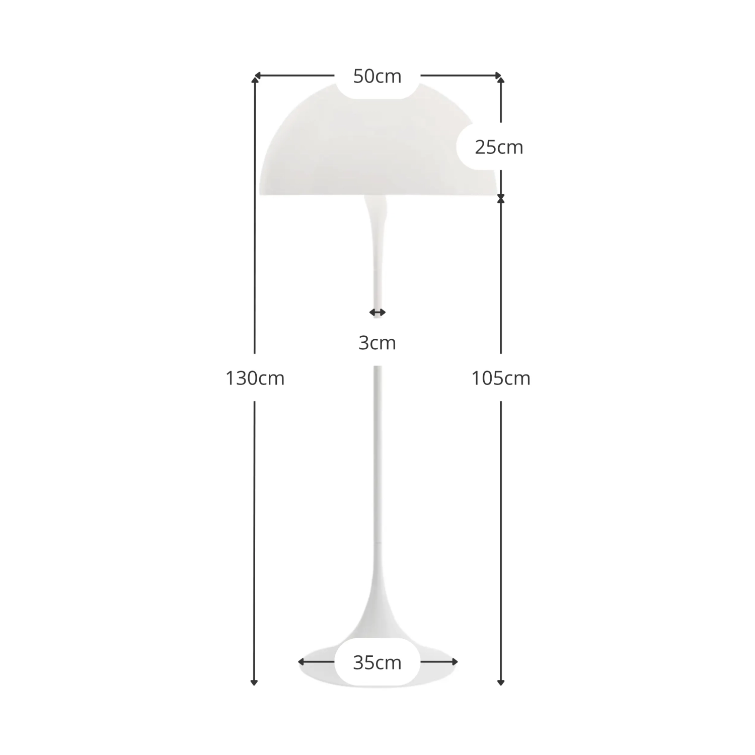 Inspirazione Lampada da terra Phantella - Lampada dal design minimalista