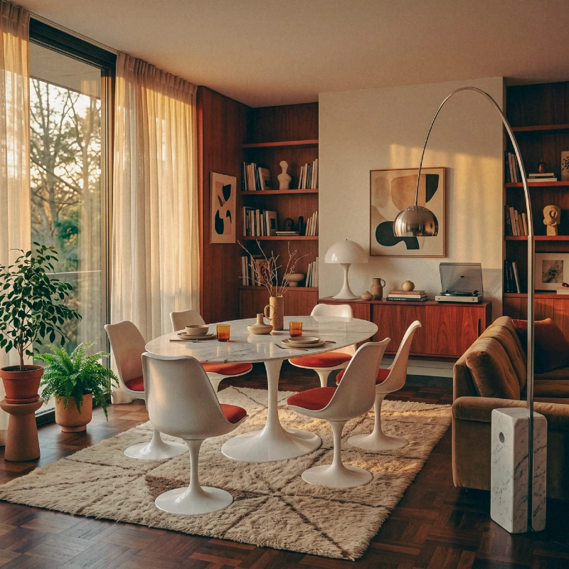 Tavolo ovale Tulip 199 cm Marmo di Carrara | Saarinen Design per sale da pranzo di lusso