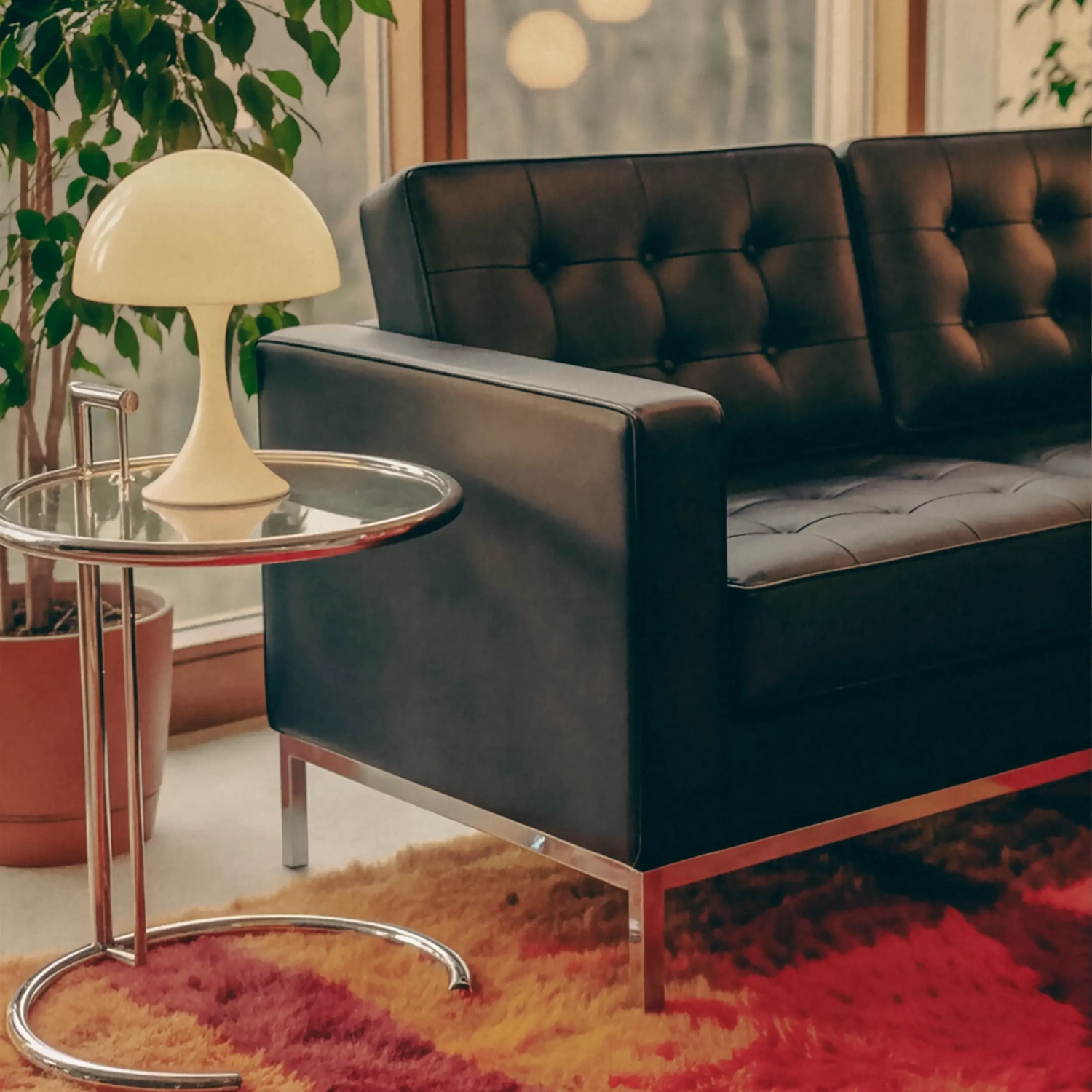 Venice divano a 2 posti in pelle italiana | Florence Design ispirato a Knoll