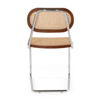 Sedia Lucio in rattan naturale con base a sbalzo
