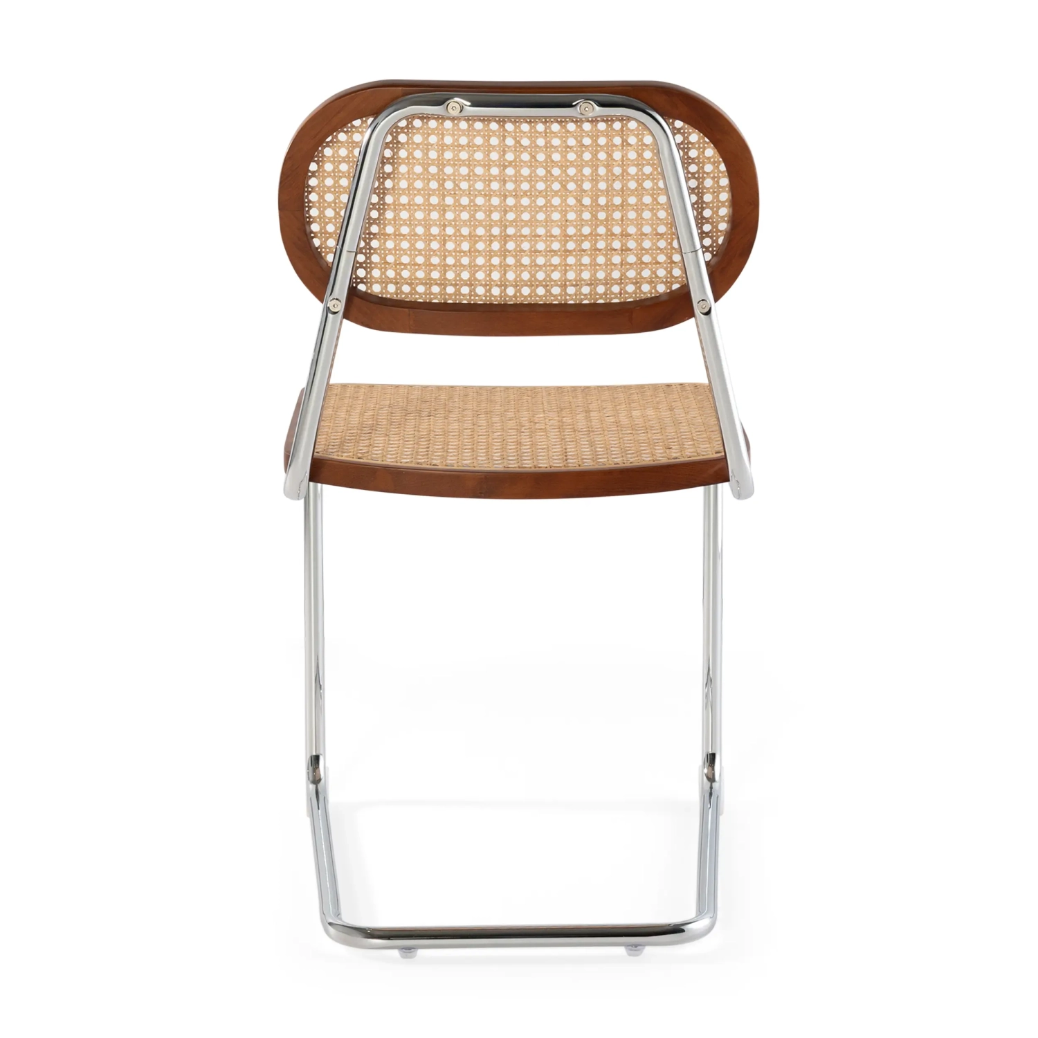 Sedia Lucio in rattan naturale con base a sbalzo