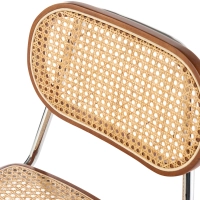 Sedia Lucio in rattan naturale con base a sbalzo