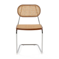 Sedia Lucio in rattan naturale con base a sbalzo