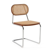 Sedia Lucio in rattan naturale con base a sbalzo