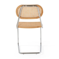 Sedia Lucio in rattan naturale con base a sbalzo